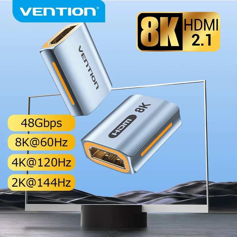 Vention HDMI - Ŀ, HDMI 2.1 Ŀ÷ Ȯ , PS4 HDTV Roku TV ƽ PC, 8K, 60Hz
